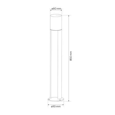 Borne lumineuse extérieure AIDEN 85cm IP44 GU10 230V noir EDO777714 EDO Solutions