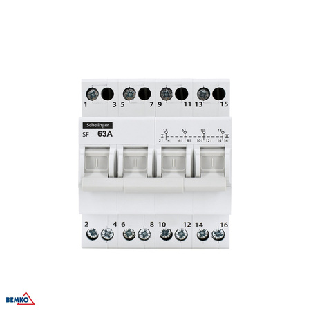 Interrupteur d'installation modulaire I-0-II 4P 63A Schelinger