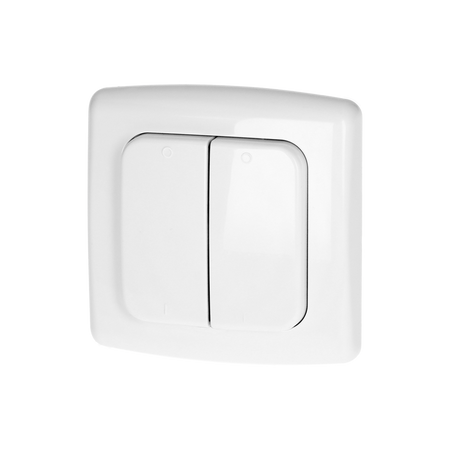 Double interrupteur en surface pour la commande à distance d'interrupteurs et de prises encastrés, avec émetteur radio, ORNO Smart Home