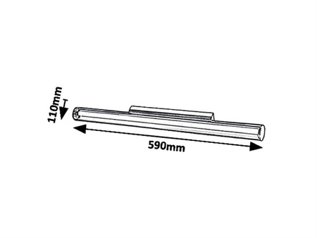 PAULA Applique d'intérieur chromée 12W LED 1000lm 4000K IP20 Rabalux