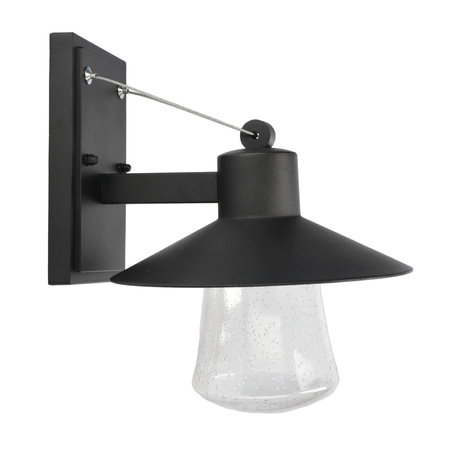 Luminaire de façade Leila noir E27