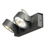 KALU applique et plafonnier intérieur, double, noir, LED, 31W, 3000K, variable Triac, SLV