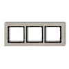 Cadre triple universel béton (cadre gris clair, fond noir) gris clair Karlik Deco 27-12-DRB-3