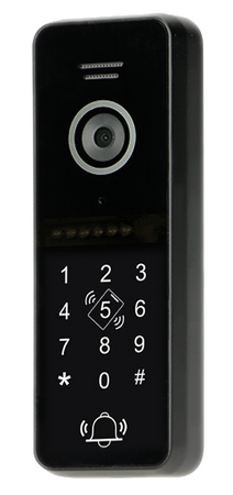 Kit vidéo-interphone, combiné, écran LCD 7", menu OSD, WI-FI + téléphone APP, avec emplacement pour carte mémoire TF, caméra Full HD 1080p, clavier et lecteur de cartes et porte-clés de proximité 13.56MHz, noir, VIFIS Full HD