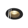 PATTA-F encastré de plafond intérieur/extérieur, rond, noir, LED, 11W, 3000K, IP20/IP65, RT 2012, variable Triac, SLV