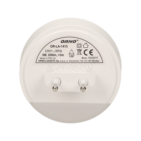 Lampe de nuit LED avec détecteur de mouvement PIR OR-LA-1413 ORNO