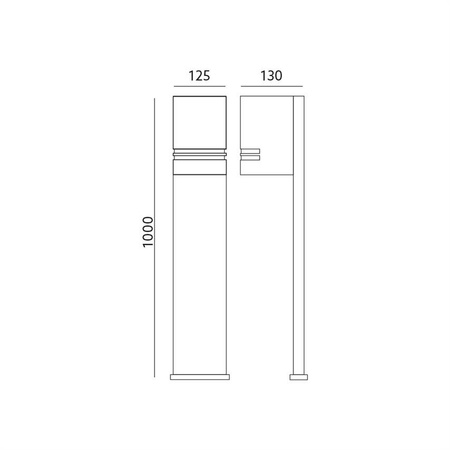 Borne de jardin QUAZAR 12 GU10 gris IP44 Kobi
