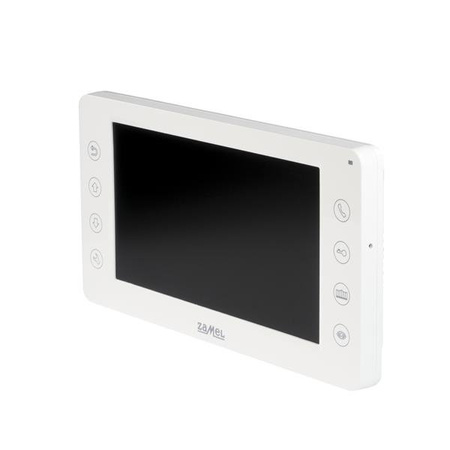Moniteur vidéo avec touches tactiles, écran 7", DVR, blanc, VP-829W, entra Zamel