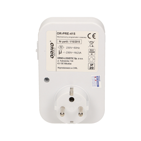 Programmateur de temps OR-PRE-415 ORNO