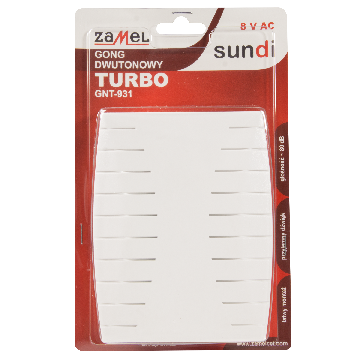 TURBO 8V gong blanc bicolore, GNT-931-BIA, sundi Zamel