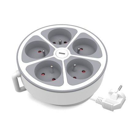 Câble d'extension avec prise 5gang et interrupteur marche/arrêt, 2m PS-570WS/O/2 E