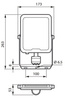 Ledinaire Projecteur LED avec détecteur de mouvement 50W 4000K 6000lm BVP164 LED60/840 PSU Philips