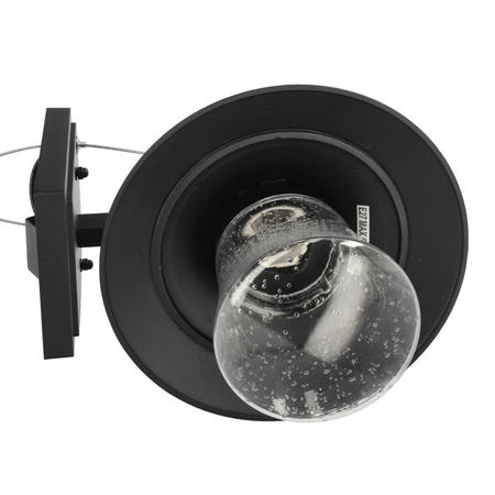 Luminaire de façade Leila noir E27