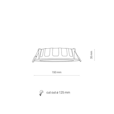 Panneau circulaire LED CL KOS 10W 3000K 850lm IP44 blanc Nowodvorski 8780