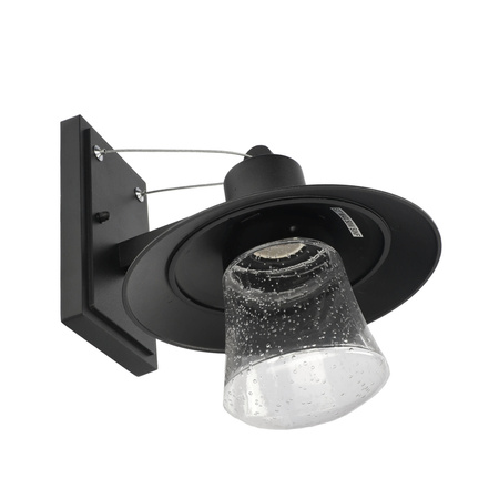 Luminaire de façade Leila noir E27