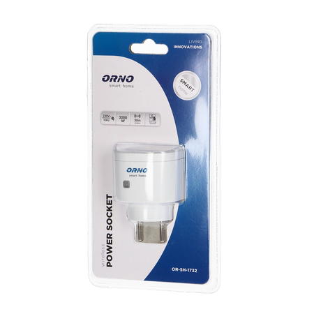 Prise réseau à commande sans fil avec récepteur radio, ORNO Smart Home