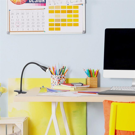 JEFF lampe de bureau à clip LED noir 4,5W 3000K 330lm IP20 Rabalux