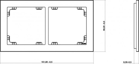 Cadre double universel béton (cadre anthracite, fond blanc) anthracite Karlik Deco 11-0-DRB-2