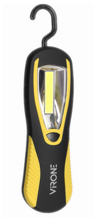 Lampe torche d'atelier LED COB 3W, 200lm, 3 x AA magnet, crochet