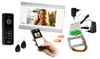 Kit vidéo-interphone, combiné, écran LCD 7", menu OSD, WI-FI + téléphone APP, avec emplacement pour carte mémoire TF, caméra Full HD 1080p, clavier et lecteur de cartes et porte-clés de proximité 13.56MHz, blanc, VIFIS Full HD