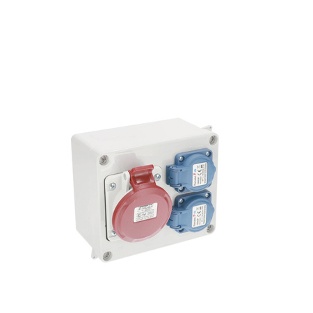 Tableau de distribution 2xCEE 16A 3P+N+T 400V 1xGS 16A 2P+T 230V RW3073 16/5 2GS IP44 3073.0032 Famatel