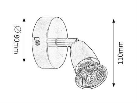 Applique NORMAN chrome satiné GU10 50W IP20 Rabalux