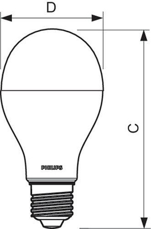 Ampoule CorePro LEDbulb 18.5W = 120W, E27 2700K chaud Philips