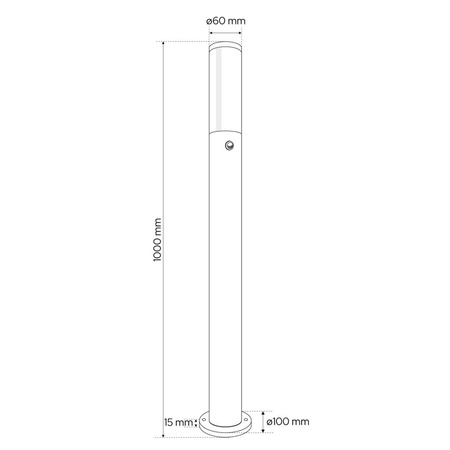 TULIS OV 100 SENSOR GU10 noir IP54 EDO777473 détecteur de mouvement poteau de jardin EDO Solutions