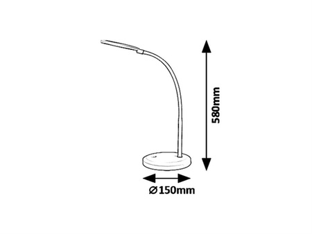 TIMOTHY lampe de bureau LED rouge 7,5W 4000K 440lm IP20 Rabalux