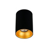 ZAMA Black Gold GU10 spot circulaire pour montage en saillie au plafond noir, centre or IP20 EDO777343 EDO Solutions