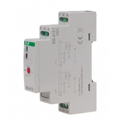Relais bistable avec minuterie LED 230V 16A BIS-413i F&F
