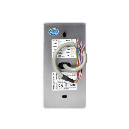 Serrure à code à écran tactile avec lecteur de carte de proximité et de porte-clés, lecteur d'empreintes digitales et bouton de sonnerie, IP68, 2 relais 3A