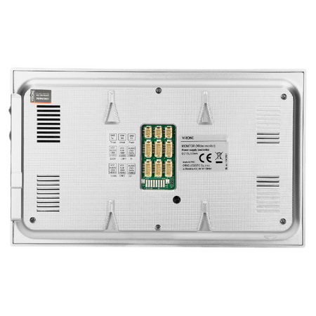 Kit vidéo-interphone, combiné, écran LCD 7", menu OSD, WI-FI + téléphone APP, avec emplacement pour carte mémoire TF, caméra Full HD 1080p, clavier et lecteur de cartes et porte-clés de proximité 13.56MHz, blanc, VIFIS Full HD