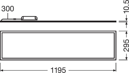 Panneau LED 30x120cm 4000K 40W DALI | Blanc Froid - Substitut 2x36W