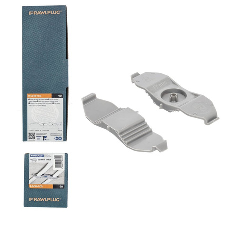 Serre-câble encastré double 17 mm Boîte en carton renforcé PA 90 pcs.