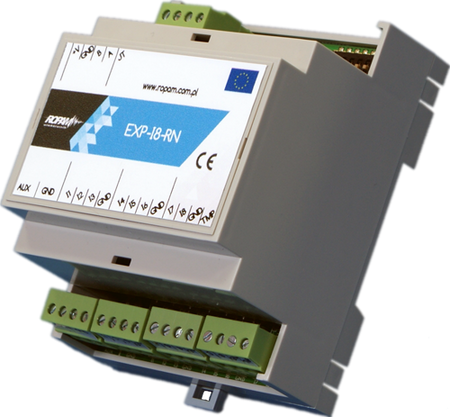 Expander, module 8 entrées BI, bus RopamNET, système : NeoGSM-IP/-IP-64/OptimaGSM, DIN 4M