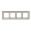 Cadre quadruple universel béton (cadre gris clair, fond blanc) gris clair Karlik Deco 27-0-DRB-4
