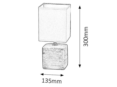 Lampe à poser ORLANDO blanc, cendre E14 40W IP20 Rabalux