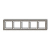 Cadre quintuple universel béton (cadre gris foncé, fond blanc) gris foncé Karlik Deco 28-0-DRB-5