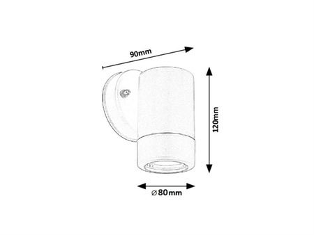 MEDINA applique extérieure noire GU10 10W IP44 Rabalux