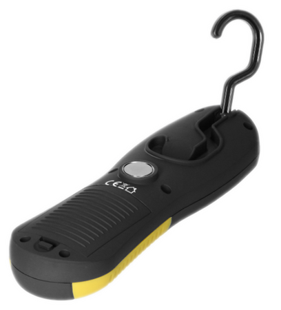 Lampe torche d'atelier LED COB 3W, 200lm, 3 x AA magnet, crochet