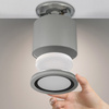 Luminaire de salle de bains UMA, GX53, IP54, en saillie, rond, gris EDO777541 EDO Solutions