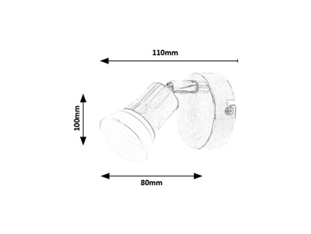 Applique RILEY LED 4W 3000K 350lm chrome Rabalux 5626