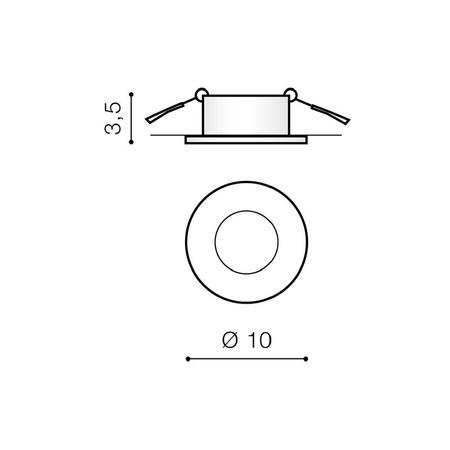 Luminaire encastré Oscar IP44 50W noir Azzardo AZ2692
