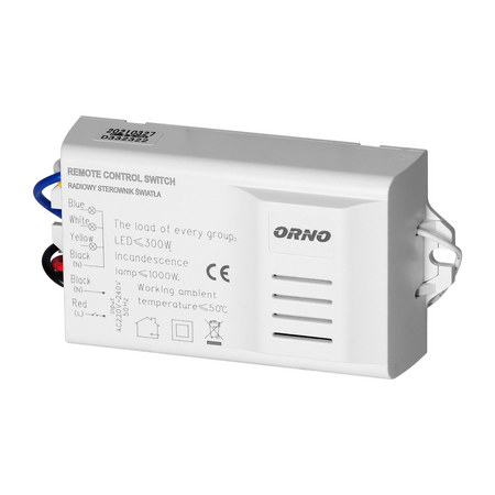 Contrôleur d'éclairage sans fil à 3 canaux, 2 télécommandes, OR-GB-448, Orno