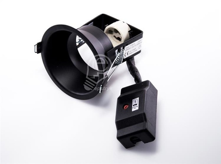 HORN encastré de plafond intérieur, simple, noir mat, GU10/QPAR51, 50W max, SLV