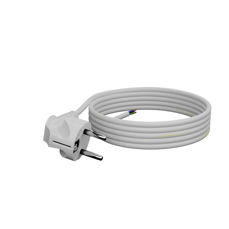 Câble d’alimentation 3x1mm 3m avec fiche coudée Uni-schuko 16A 250V Plastrol