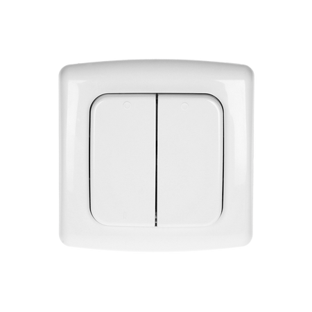Double interrupteur en surface pour la commande à distance d'interrupteurs et de prises encastrés, avec émetteur radio, ORNO Smart Home