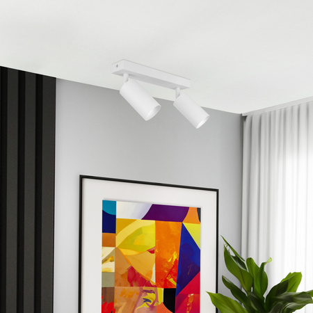 Plafonnier spot pour plafond 2xGU10 blanc MALGA 2 Edo Solutions