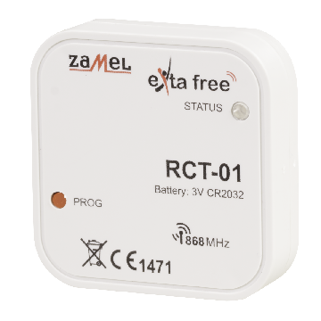 Capteur sans fil de température; EXTA FREE; IP20; 3VDC; 200m; RCT-01 ZAMEL